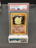 PSA Graded 1999 Pokemon Base Set Unlimited #12 NINETALES Holofoil Rare Trading Card - NM-MT 8