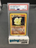 PSA Graded 1999 Pokemon Base Set Unlimited #12 NINETALES Holofoil Rare Trading Card - MINT 9