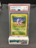 PSA Graded 1999 Pokemon Base Set Unlimited #55 NIDORAN Trading Card - NM-MT 8