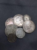 25.4 Grams of UNSEARCHED Foreign Silver World Coins from ENORMOUS ESTATE Collection