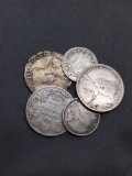 21.1 Grams of UNSEARCHED Foreign Silver World Coins from ENORMOUS ESTATE Collection