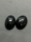 Lot of Two Oval Shaped Polished Onyx Loose Gemstones