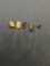 Lot of Five Gold-Tone Various Style Fashion Hat Pins