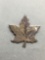 Engraving Detailed Maple Leaf 33mm Tall 30mm Wide Signed Designer Sterling Silver Brooch