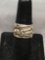 Handmade Maiden Themed Rustic 13mm Wide Sterling Silver Cigar Band