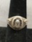 Josten Designer Class of 1975 Vivtoria High School Sterling Silver Class Ring Band