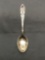 Walt Disney Branded Disneyland Themed 4.25in Long 1in Wide Sterling Silver Collectible Spoon