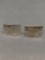 Engravable Rectangular Pair of Sterling Silver Monogram Cufflinks