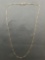 Box Link 1mm Wide 18in Long Gold-Tone Sterling Silver Chain