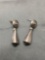 Tapered Pendulum Styled 40mm Tall 10mm Wide Pair of Sterling Silver Drop Earrings