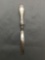English Made Filigree Detailed 5in Long 0.5in Wide Vintage Sterling Silver Cuticle Pusher