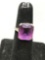 Radiant Faceted 14x12mm Amethyst Center 18Kt White Gold Solitaire Ring Band - 4.5 Grams