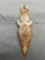Asian Style Hand-Carved Ceremonial Dagger Themed 7.5in Long 2.5in Wide Orange Jade Pendant