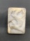 Asian Style Hand-Carved Phoenix Themed Rectangular 60x40mm White Jade Pendant Figurine