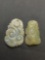 Lot of Two Asian Style Hand-Carved Miscellaneous Jade Pendants