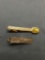 Lot of Two Gold-Tone Fashion Tie Clips