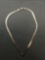 Herringbone Link 5mm Wide 18in Long Sterling Silver Chevron Necklace