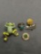 Lot of Four Various Style Fashion Pins, One Dancing Frog, Dove, Turtle & Commemorative