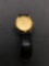Seiko Designer Round 32mm Diameter Gold-Tone Bezel Stainless Steel Water Resistant Watch w/ Black