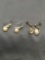 Lot of Two Silver-Tone Pairs of Fashion Earrings, One w/ Faux Pearls & One Clamshell Motif