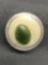Oval Shaped 18x13mm Polished Loose Green Jade Cabochon