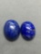 Lot of Two Medium Size Lapis Gemstone Cabochons