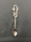 Lang Designer Lovers Themed 70mm Tall 15mm Wide Collectible Spoon Sterling Silver Brooch