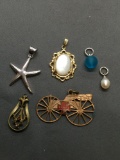 Lot of Six Various Style Fashion Pendants