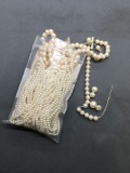 Lot of Two Multi-Stranded Faux Pearl Fashion Necklaces