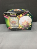 Factory Sealed Pokemon SHINING FATES 6 Booster Pack Eldegoss V Collector Tin