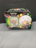 Factory Sealed Pokemon SHINING FATES 6 Booster Pack Eldegoss V Collector Tin