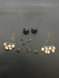 Lot of Five Various Style Fashion Pairs of Earrings