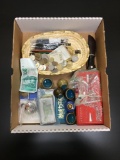 Estate Antique Collectible Lot - Snuff Bottle, Coins, Currency, & More