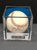 Signed WALLY MOON Dodgers Autographed National League Baseball