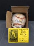 Signed HERB SCORE Indians Autographed American League Baseball