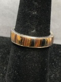 Tiger's Inlaid Eternity Style 4.5 mm Wide Sterling Silver Band