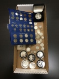 Lot of Canadian Silver Dollars, United States Type Coins, and Loose Silver Foreign Coins from Estate