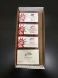 4 Count Lot of United States Mint Silver Proof Coin Sets in Original Boxes from Huge Coin Estate