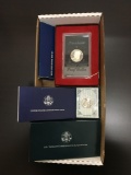 Lot of United States Mint Coin Sets and Proof Silver Coins in Original Boxes from Estate