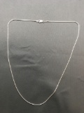 New Snake Link 1.0mm Wide 20in Long High Polished Italian Made Sterling Silver Chain