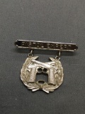 N.S. Meyer Designer High Polished Pistol Expert Sterling Silver Medal