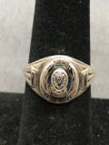 Josten Designer Class of 1975 Vivtoria High School Sterling Silver Class Ring Band