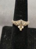 Marquise Faceted 10x5mm CZ Center w/ Milgrain & CZ Detailed Shoulders Sterling Silver Engagement