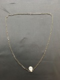 Cable Link 3mm Wide 22in Long Sterling Silver Chain