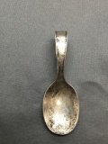 Looped Handle Style 3in Long 1in Wide Sterling Silver Collectible Spoon