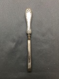 English Made Filigree Detailed 5in Long 0.5in Wide Vintage Sterling Silver Pair of Tweezers