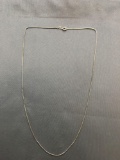 Snake Link 1mm Wide 18in Long Sterling Silver Chain