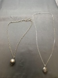 Lot of Two Jewelry Kade Designer Silver-Tone Fashion Necklaces