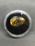 Large Pear Faceted 16x12mm Loose Citrine Gemstone