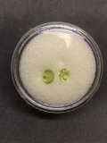 Lot of Two Matched Round Faceted Loose Peridot Gemstones